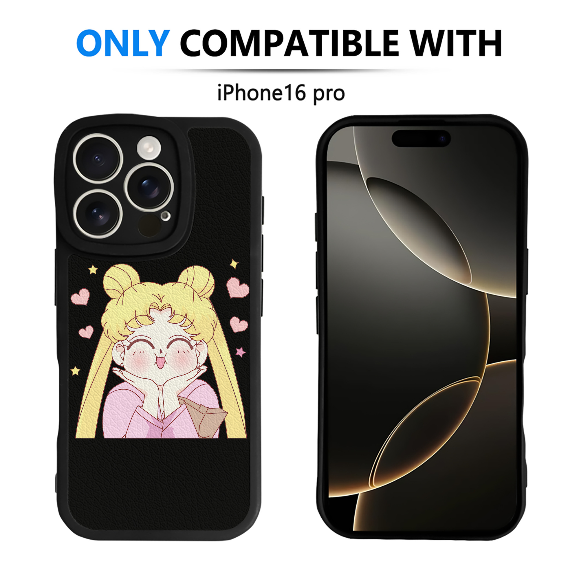 （画像用） 美少女戦士セーラームーン 愛野 美奈子 あいの みなこ Sailor Moon Aino Minako 【iPhone 16シリーズ対応】シリコンスマホケース（レザー調） 材質：シリコン